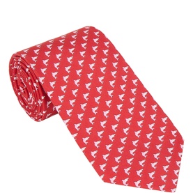 Shark Print Silk Tie