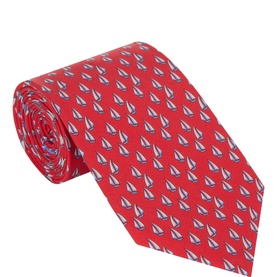 Catamarano Boat Silk Tie