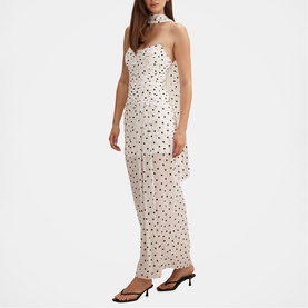 Arli Scarf Ruched Dress