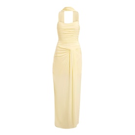Arli Scarf Ruched Dress