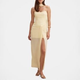 Arli Scarf Ruched Dress