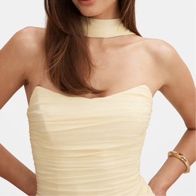 Arli Scarf Ruched Dress