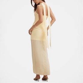 Arli Scarf Ruched Dress