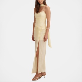 Arli Scarf Ruched Dress