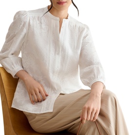 Fallon Floral Embroidery Blouse