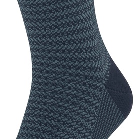 Falke men's socks in Space Blue with tonal houndstooth texture pattern and navy heel and toe detail