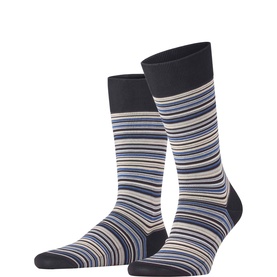 Microblock Striped Socks