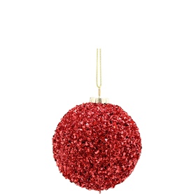 Encrusted Glass Ball Tree Decoration 8cm
