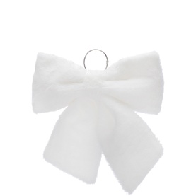 Faux Fur Bow 34cm