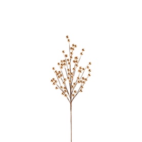 Festive Productions Berry Spray 56cm in metallic gold, multi-branching stems with reflective berry clusters, flexible wire core for shaping