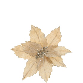 Poinsettia Clip On Tree Decoration 26cm