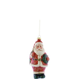 Frosted Santa 12cm