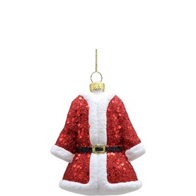 Santa Coat Tree Decoration 8cm
