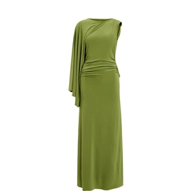 Fleur Cape Shoulder Flared Dress