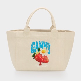 Strawberry Logo Medium Tote Bag