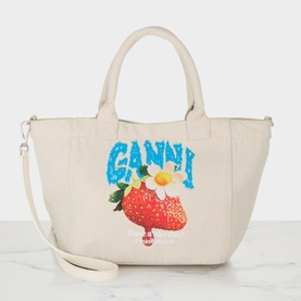 Strawberry Logo Small Tote Bag
