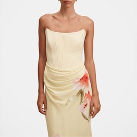 Isra Floral Off The Shoulder Dress