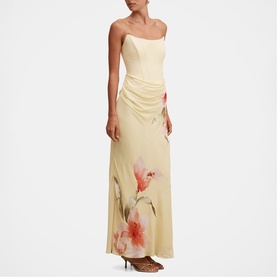 Isra Floral Off The Shoulder Dress