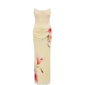 Isra Floral Off The Shoulder Dress