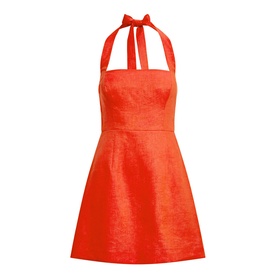 Jade Halter Mini Flared Dress