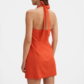 Jade Halter Mini Flared Dress
