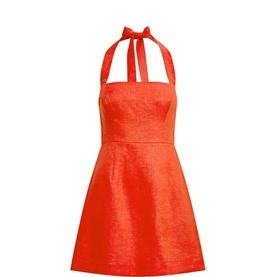 Jade Halter Mini Flared Dress