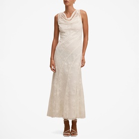 Jenna Panelled Lace Flared Dress