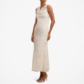 Jenna Panelled Lace Flared Dress