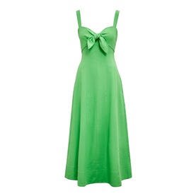 Kara Tie Front Flared Dress