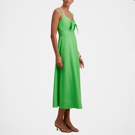 Kara Tie Front Flared Dress