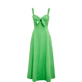 Kara Tie Front Flared Dress