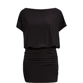 Kiara Tipped Draped Mini Fitted Dress