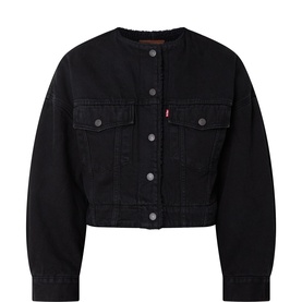 Cropped Sherpa Trucker Jacket