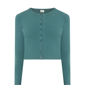 Tennis Ribbed Cropped Cardigan
