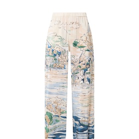 Curva Waterscape Wide-Leg Trousers