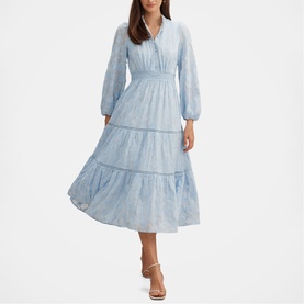 Nala Embroidered Flared Dress