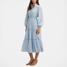 Nala Embroidered Flared Dress