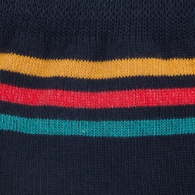 Paul Smith Access blue cotton socks with multicolour stripe detail in yellow, red and teal