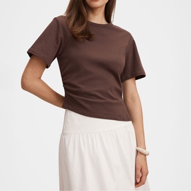 Saskia Boxy Ruched T-Shirt