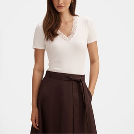Sienna Lace Trim T-Shirt