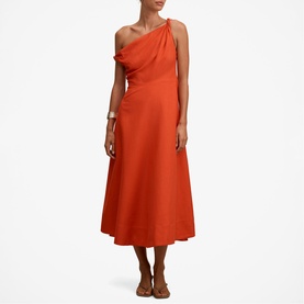 Vinetta Asymmetric Off The Shoulder Dress