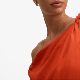 Vinetta Asymmetric Off The Shoulder Dress