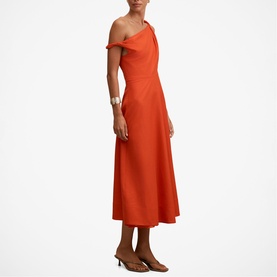 Vinetta Asymmetric Off The Shoulder Dress