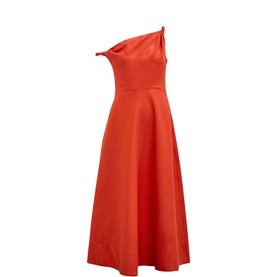 Vinetta Asymmetric Off The Shoulder Dress