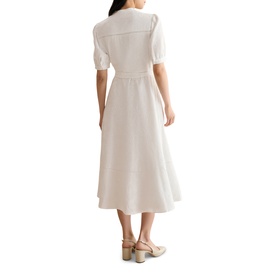 Amani Embroidery Belted Flared Dress