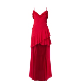 Rose Petal Ruffle Dress