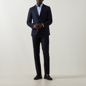 Flannel Single-Breasted Suit Jacket