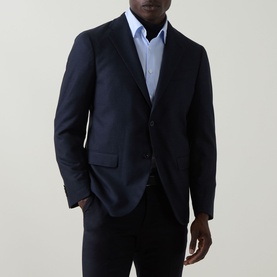 Flannel Single-Breasted Suit Jacket