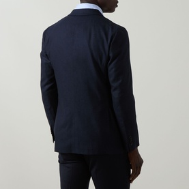 Flannel Single-Breasted Suit Jacket