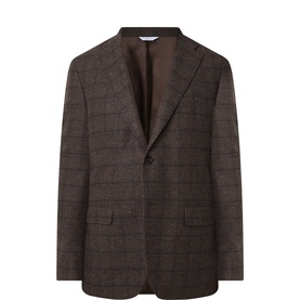 Check Double-Breasted Blazer